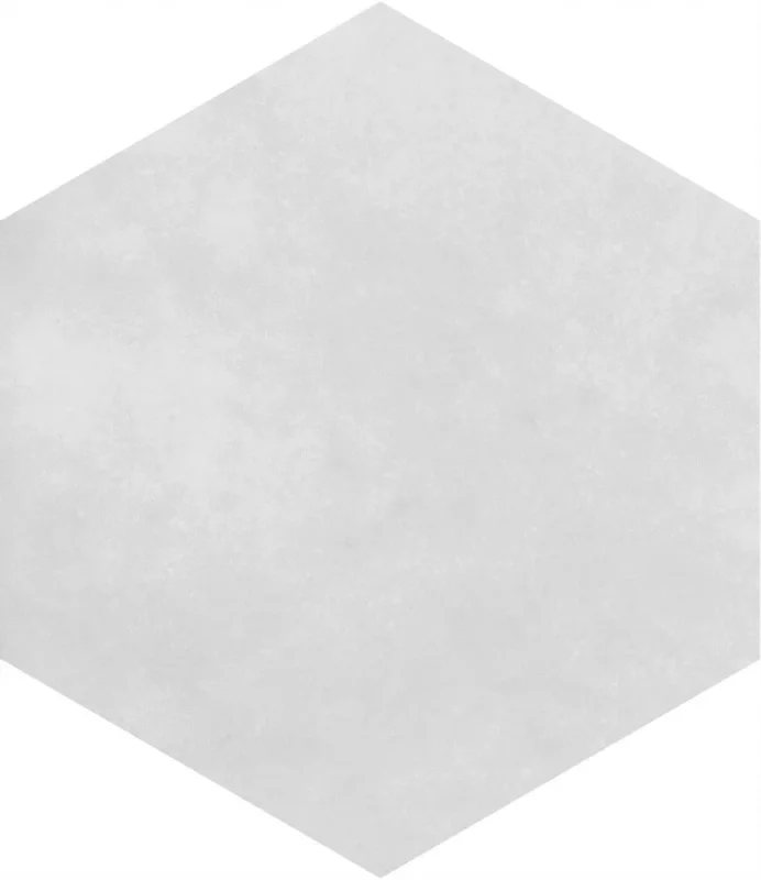 European Tiles Artisan Hex Pearl Porcelain Matt Wall & Floor Tile 11.8x10.2cm detail view - Image 2