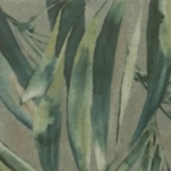 European Tiles Floral Porcelain Wall & Floor Matt Tile Eucalyptus 15x15cm detail view - Image 2