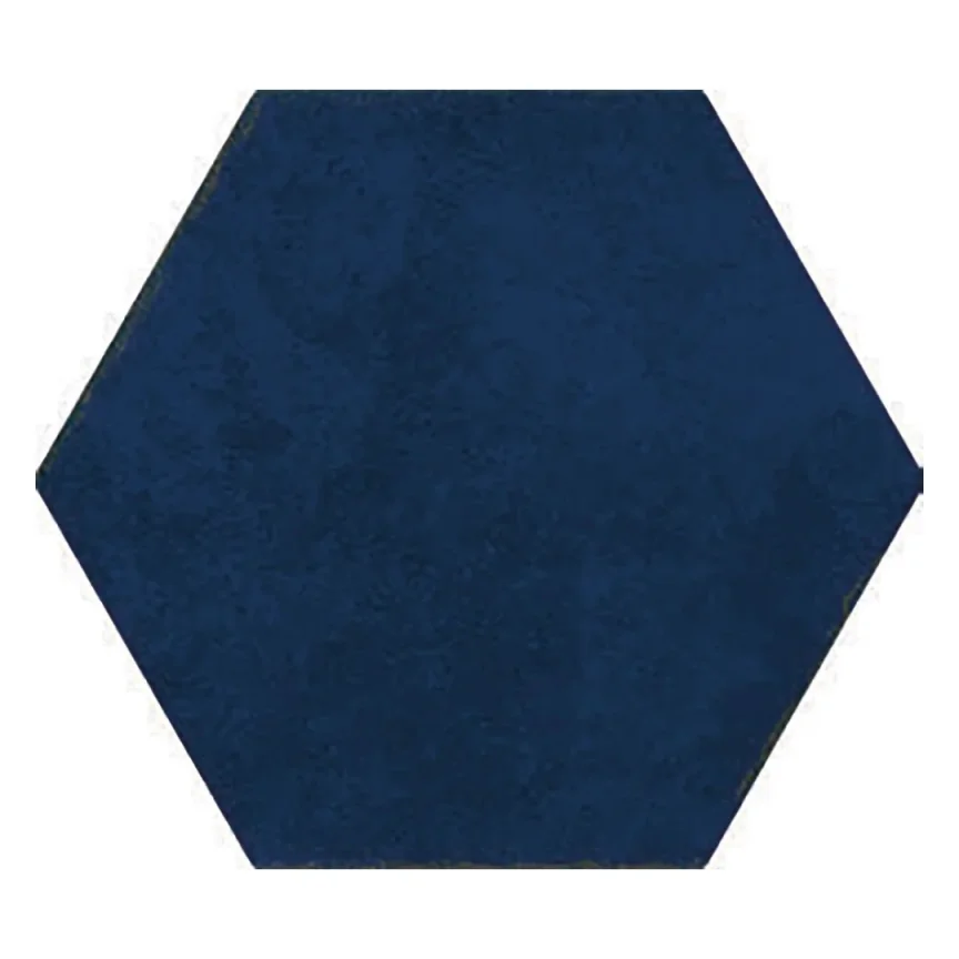European Tiles Apollo 13 Hex Blue Porcelain Wall & Floor Tile 23x27cm product image - Image 1