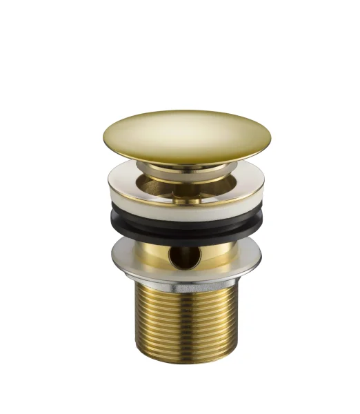 Just Taps Basin Waste Click Clack Slotted Light Gold