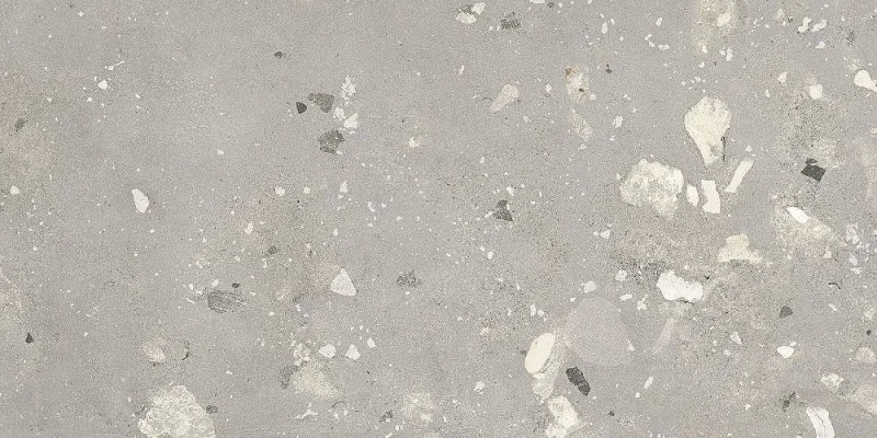 European Tiles Concrete Light Grey Pebble Matt Wall & Floor Tile 120x60cm detail view - Image 2
