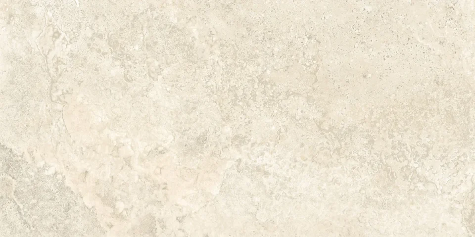 European Tiles Travertino White Cross Cut Matt Wall & Floor Tile 30x60cm detail view - Image 3