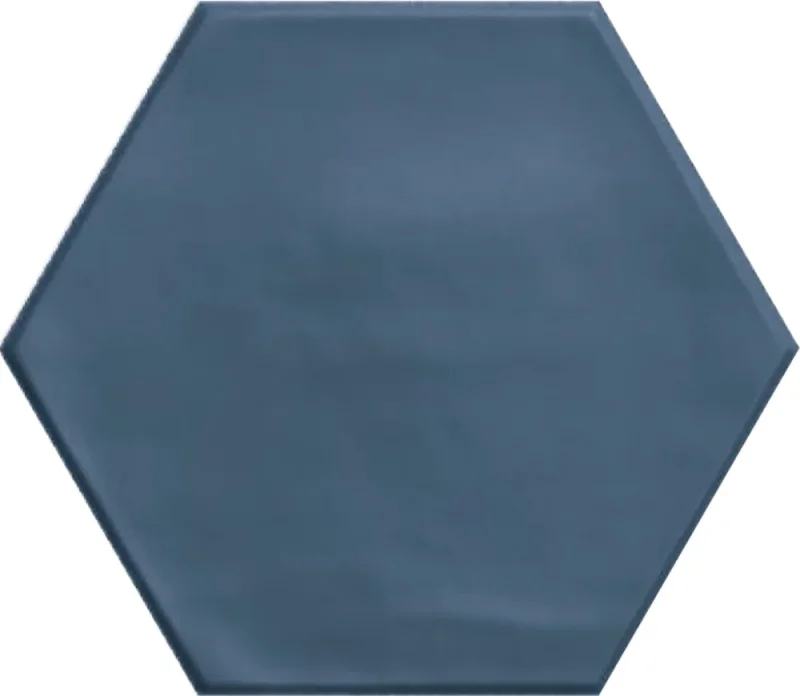 European Tiles Cuba Hex Navy Matt Porcelain Floor and Wall Tile 15x17.3cm product image - Image 1