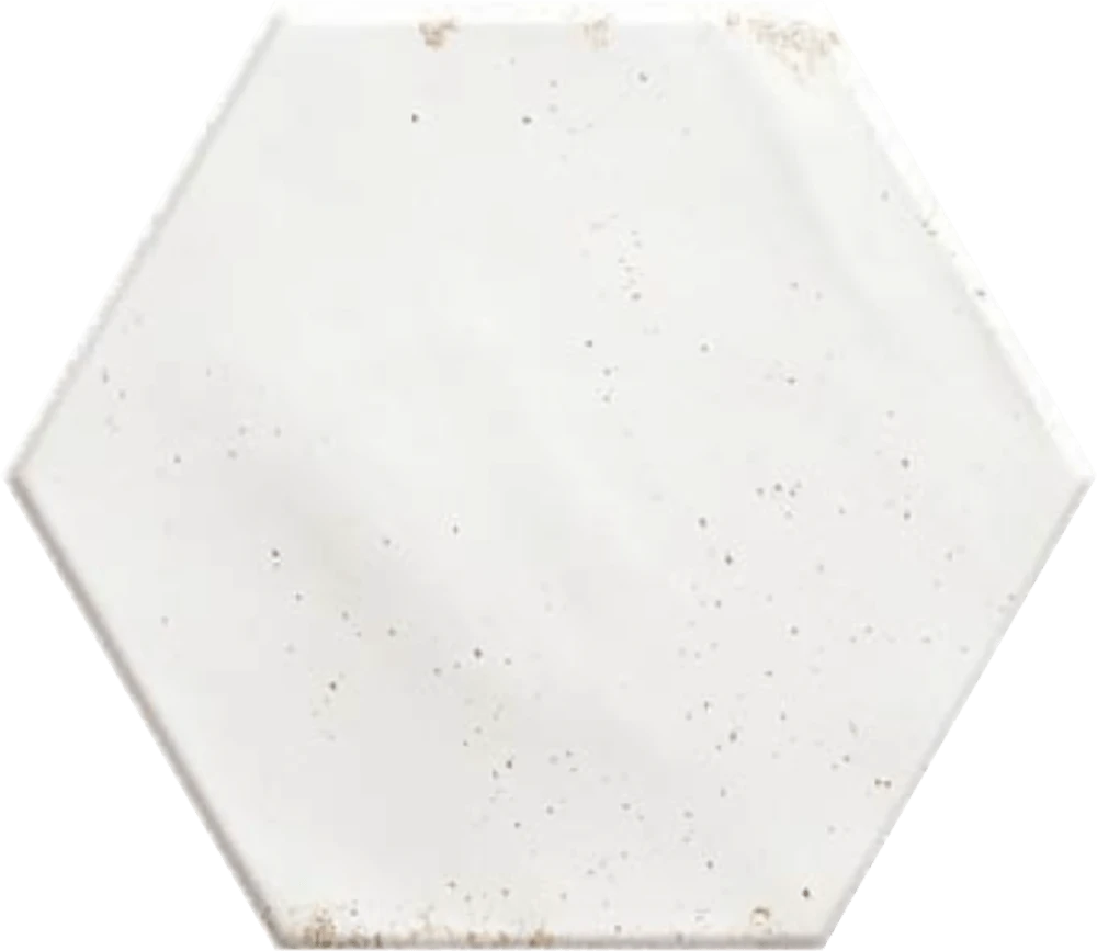 European Tiles Hope White Hexagon Polished Wall Tile 15 x 17.3cm