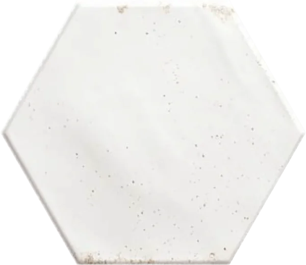 European Tiles Hope White Hexagon Polished Wall Tile 15 x 17.3cm