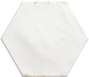 European Tiles Hope White Hexagon Polished Wall Tile 15 x 17.3cm