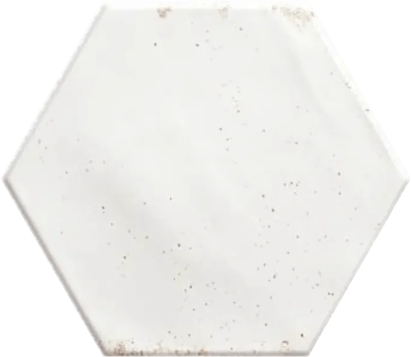 European Tiles Hope White Hexagon Polished Wall Tile 15 x 17.3cm product image - Image 1