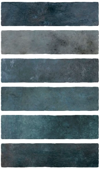 European Tiles Boston Fenway Blue Porcelain Matt Tile 7x28cm
