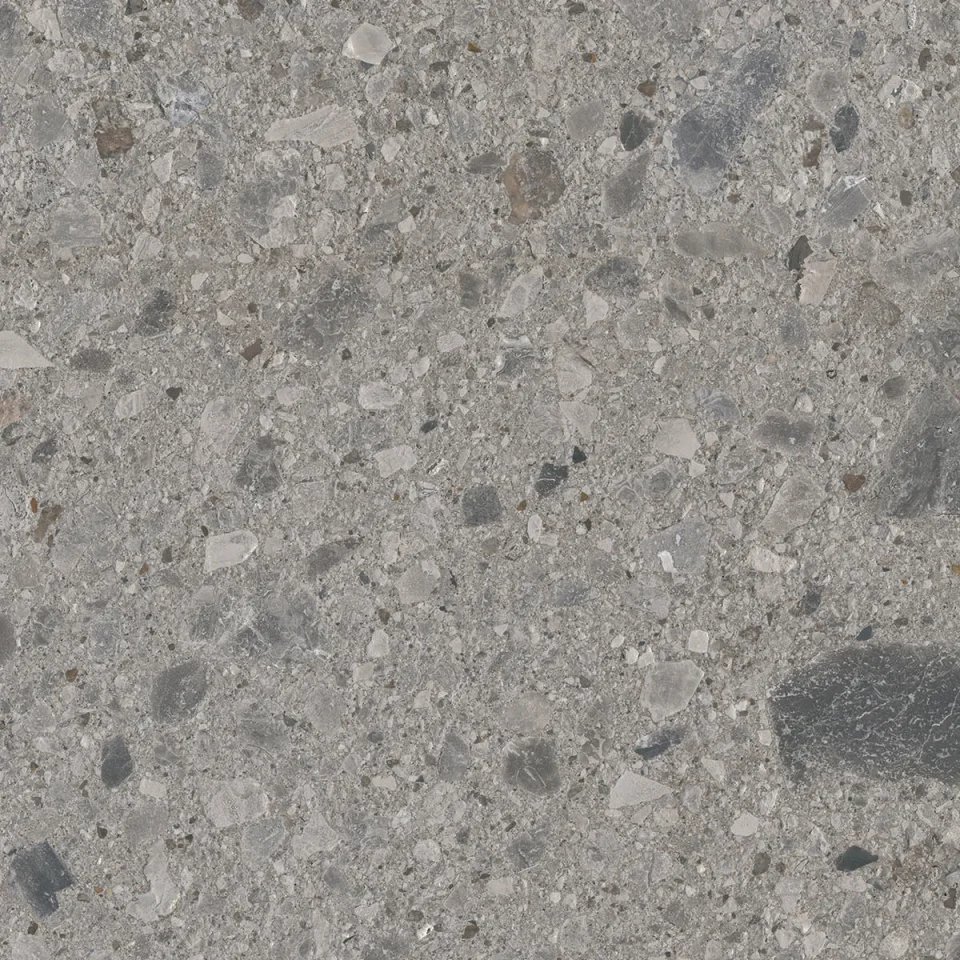 European Tiles Terrazzo GREY 60 X 60 Rectified Matte Tile detail view - Image 2