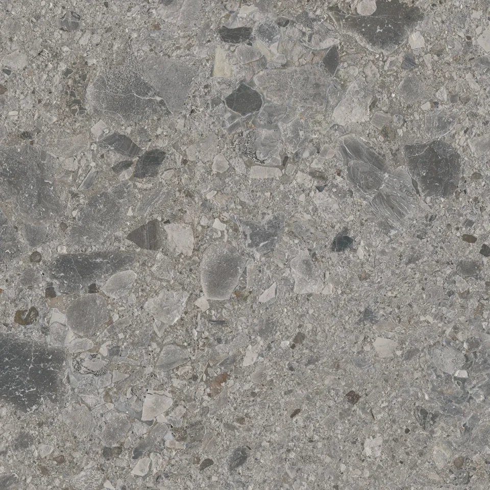 European Tiles Terrazzo GREY 60 X 60 Rectified Matte Tile detail view - Image 3