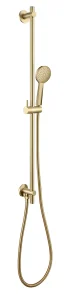 Just Taps Vos Slide Rail With Round Shower Handle And Hose Brushed Brass