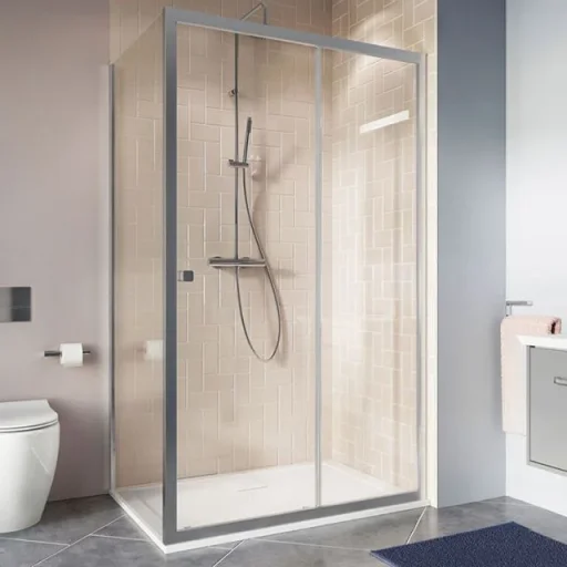 Crosswater Clear 6 Side Panel 760 Silver product image - Image 1