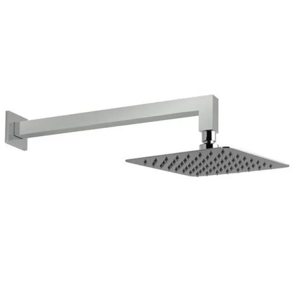 Vado Aquablade Single Function Easy Clean Slim Line Square Shower Head, 300mm (12") Chrome detail view - Image 3