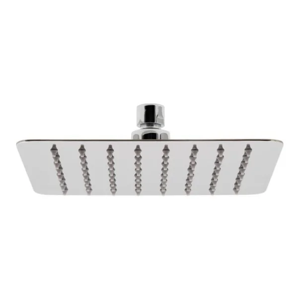 Vado Aquablade Single Function Easy Clean Slim Line Square Shower Head, 300mm (12") Chrome