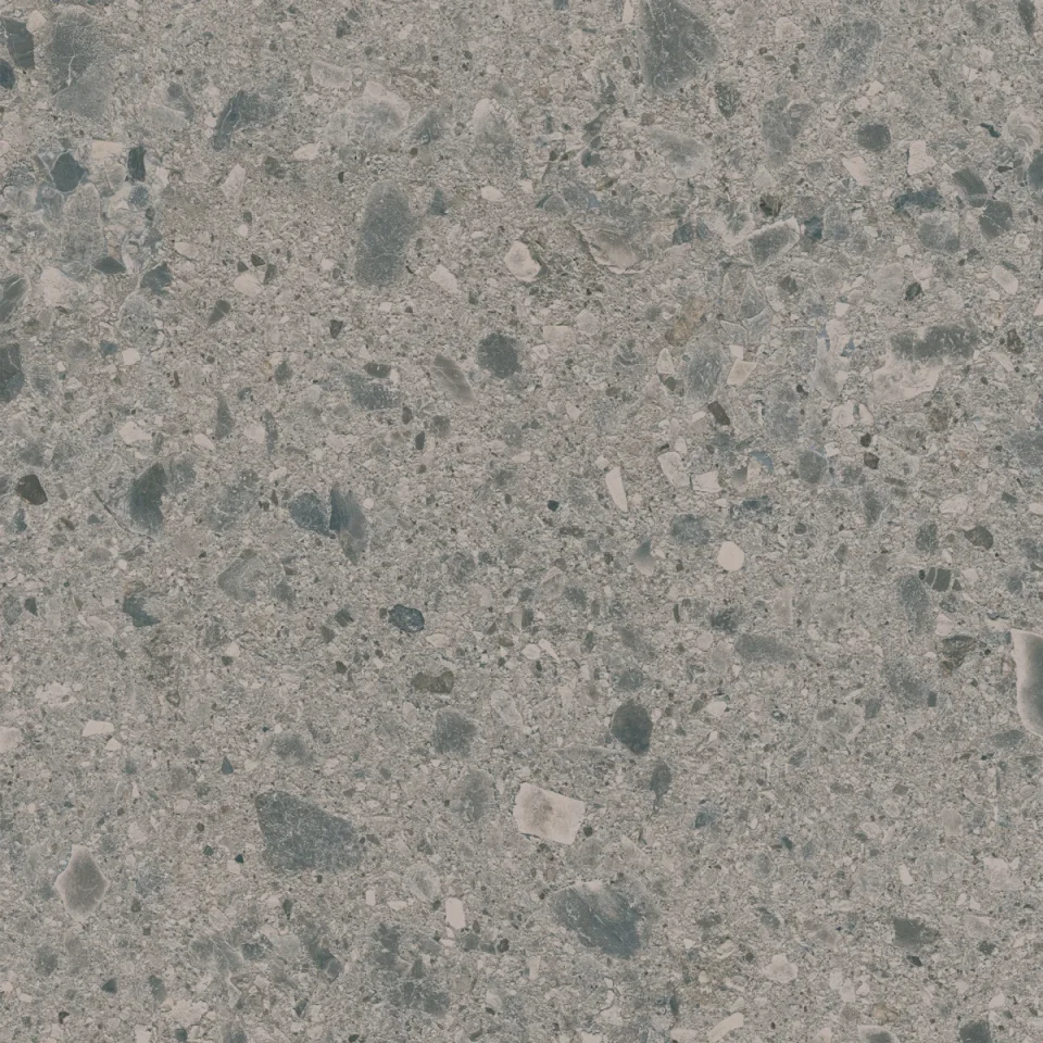 European Tiles Terrazzo Grey 6mm 120 X 120 Rectified Matte Tile detail view - Image 2