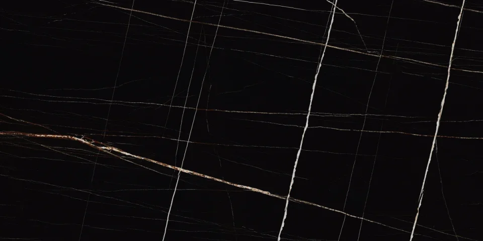 European Tiles Marmo SAHARA NOIR 120 X 60 Rectified Polished Tile detail view - Image 6