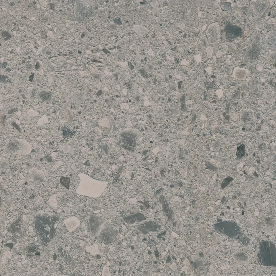 European Tiles Terrazzo GREY 80 X 80 Rectified Matte Tile detail view - Image 5