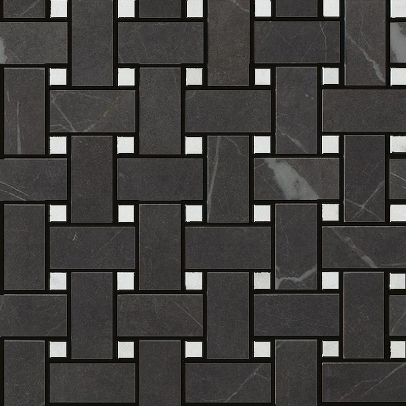European Tiles Pietra Fade Basket Weave Mosaic 30 X 30 Rectified Matte Tile