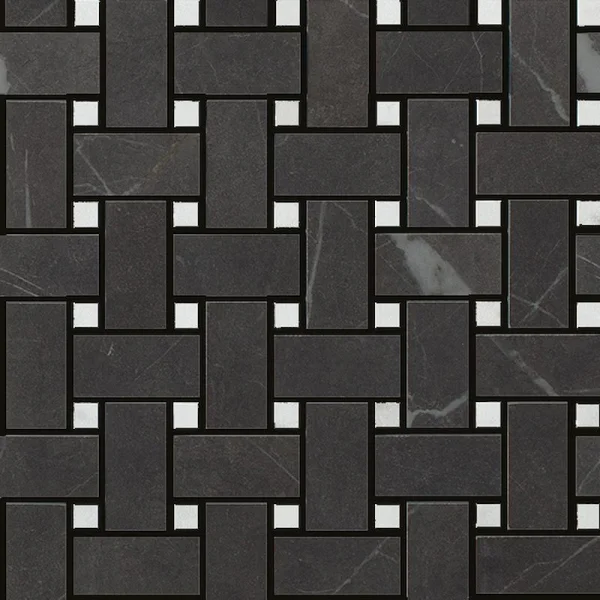 European Tiles Pietra Fade Basket Weave Mosaic 30 X 30 Rectified Matte Tile
