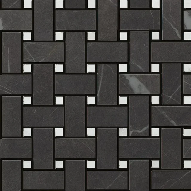 European Tiles Pietra Fade Basket Weave Mosaic 30 X 30 Rectified Matte Tile product image - Image 1