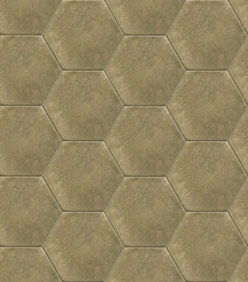 European Tiles Hope Mink Hex Tile Matte 15 x 17.3 detail view - Image 3