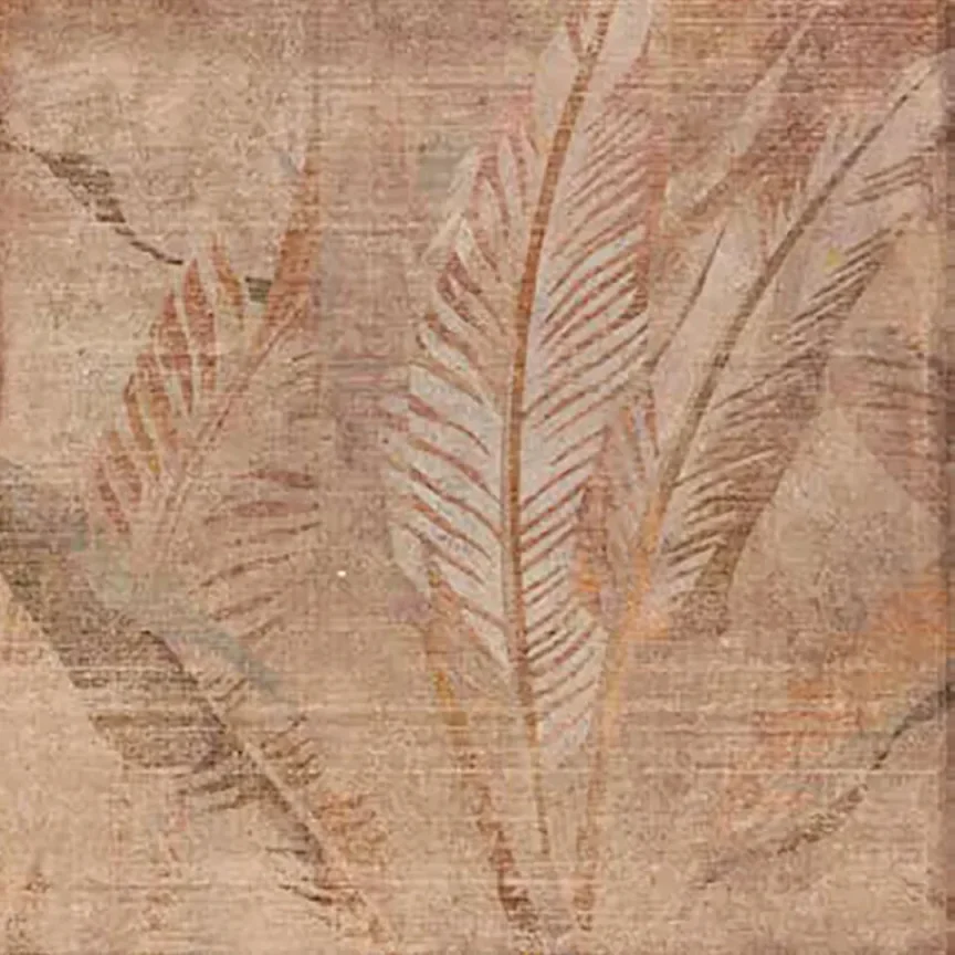 European Tiles Cotto Floral Decor Terracotta Matt Porcelain Floor Tile 20x20cm detail view - Image 4