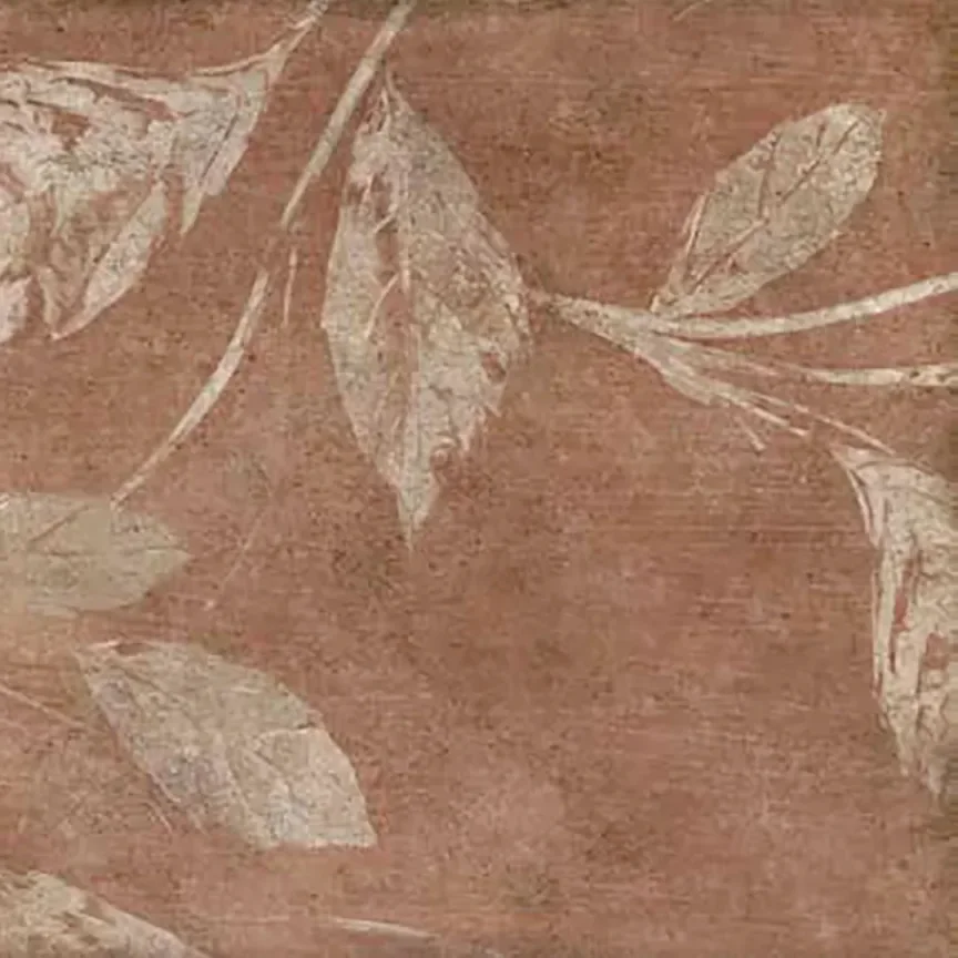 European Tiles Cotto Floral Decor Terracotta Matt Porcelain Floor Tile 20x20cm detail view - Image 6