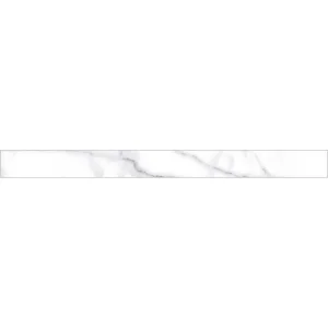 European Tiles Shaped Marble Listelo Carrara Glossy Wall Tile 2.5x30cm
