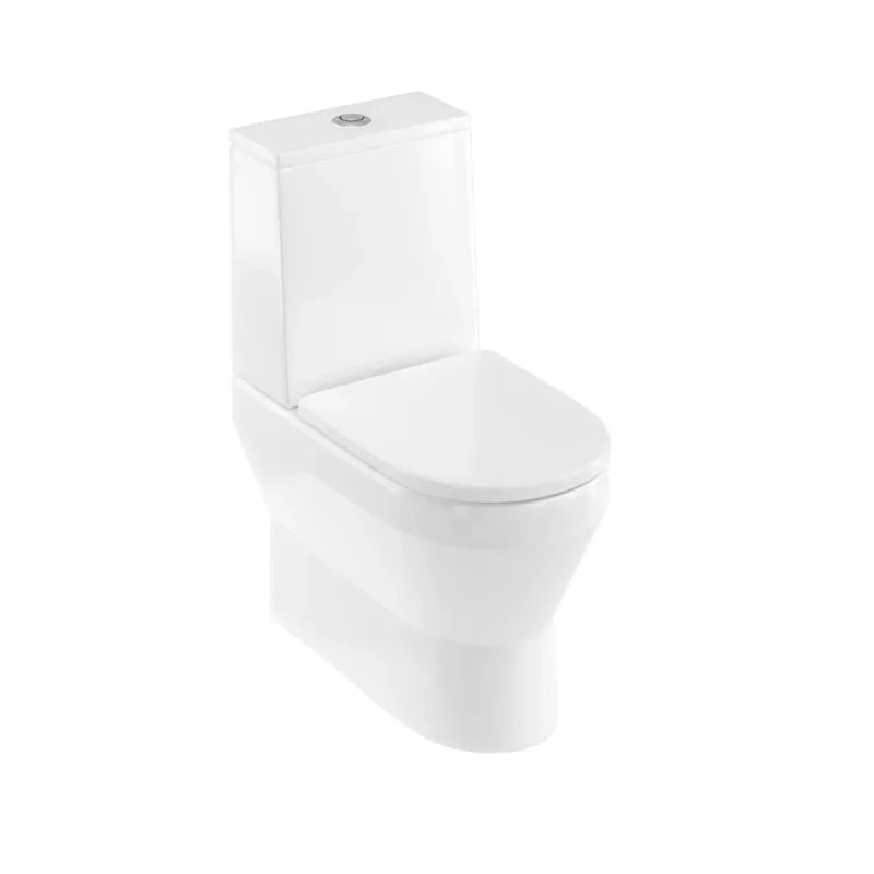Britton Curve 2 Rimless Close Coupled WC Toilet Pan Including Soft Close Toilet Seat product image - Image 1