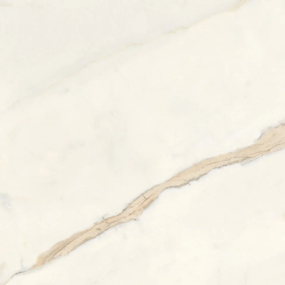 European Tiles Calacatta Top White Matt Wall & Floor Tile 60x60cm detail view - Image 6
