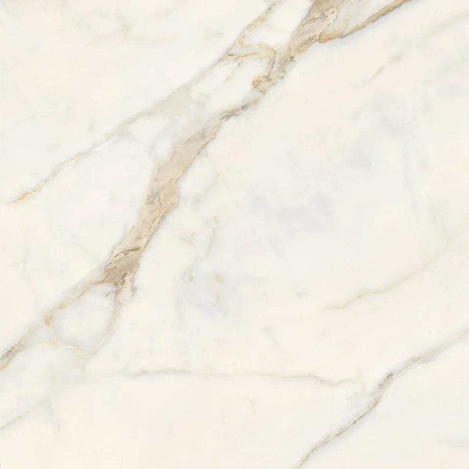 European Tiles Calacatta Top White Matt Wall & Floor Tile 60x60cm detail view - Image 7