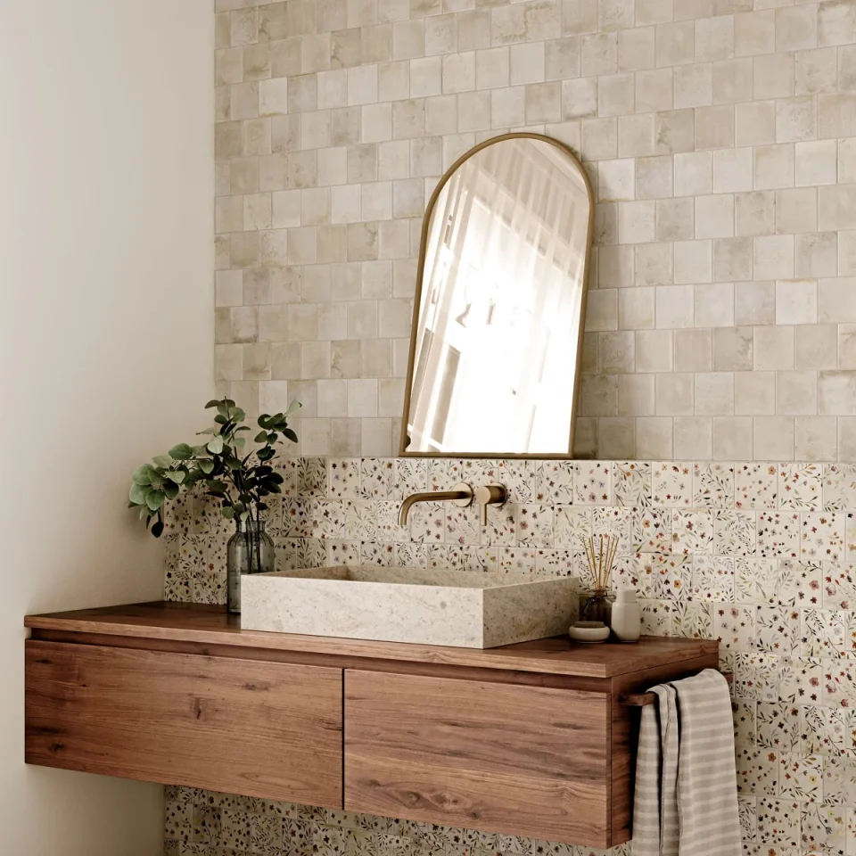 European Tiles Island White Porcelain Matt Tile 10x20cm detail view - Image 4