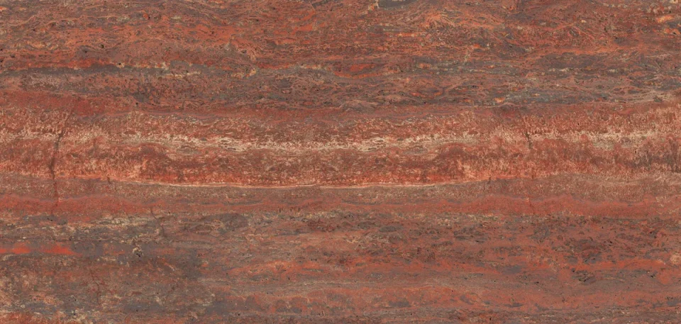 European Tiles Travertino Red Vein Cut Matt Wall & Floor Tile 120x60cm detail view - Image 2
