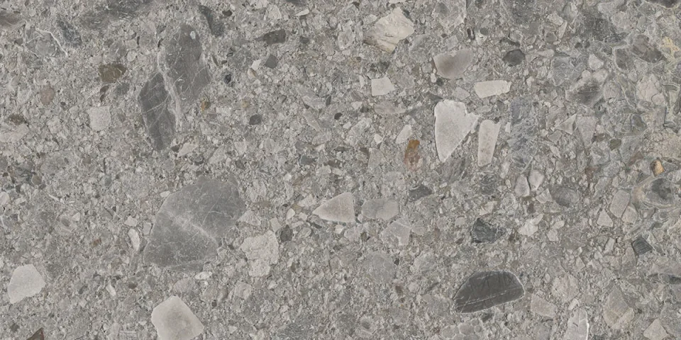 European Tiles Terrazzo GREY 30 X 60 Rectified Matte Tile detail view - Image 3