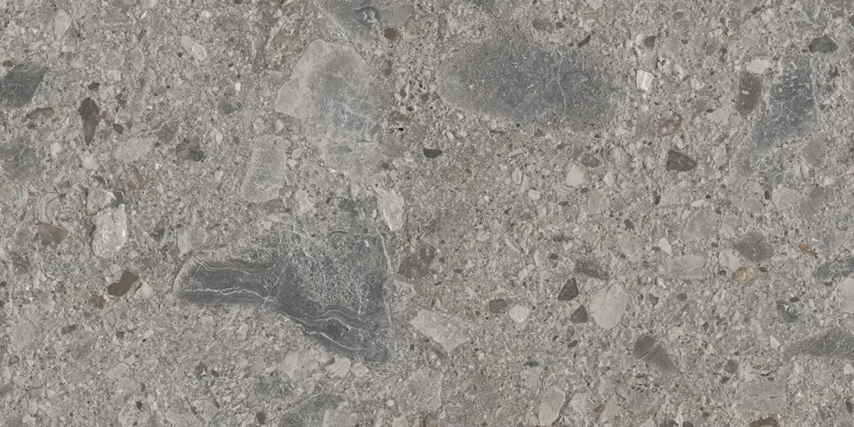 European Tiles Terrazzo GREY 30 X 60 Rectified Matte Tile detail view - Image 6