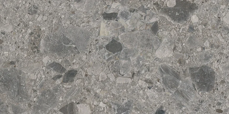 European Tiles Terrazzo GREY 30 X 60 Rectified Matte Tile detail view - Image 9