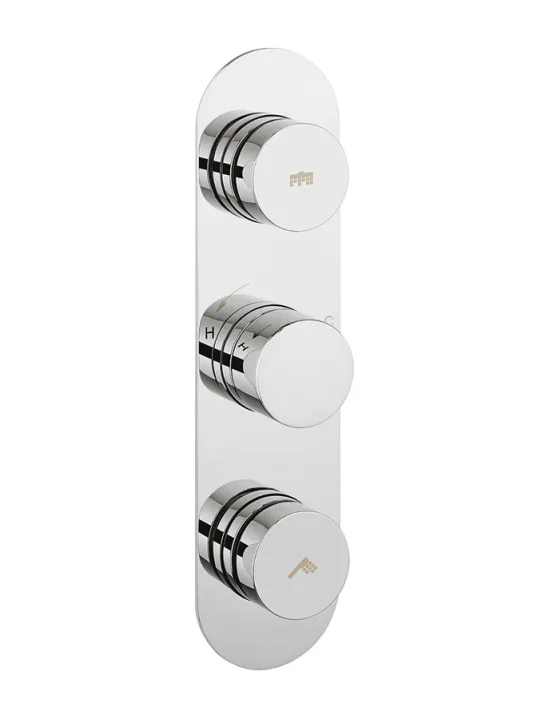 Crosswater Dial Central Thermostatic Shower Valve With 2 Way Diverter Chrome product image - Image 1