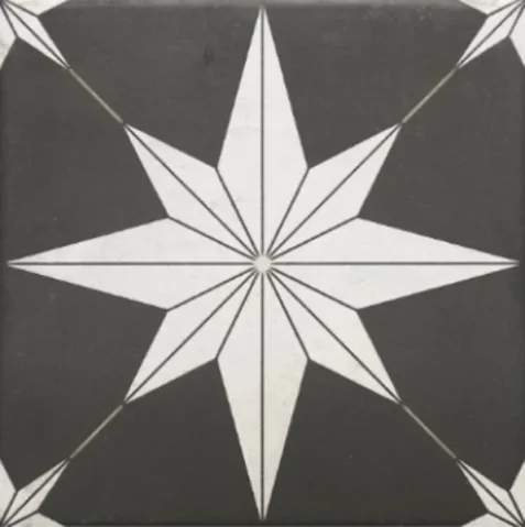 European Tiles San Marco Matt Star Floor and Wall Tile 20x20 detail view - Image 3
