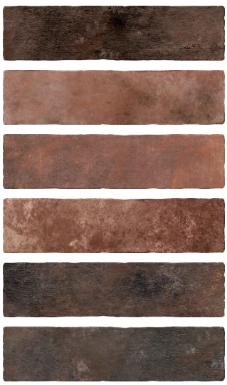 European Tiles Boston Charlestone Brown Porcelain Matt Tile 7x28cm