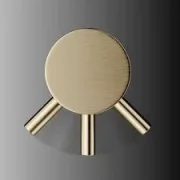 Crosswater Mpro Bath 3h Filler Wall Mounted Brushed Brass detail view - Image 3