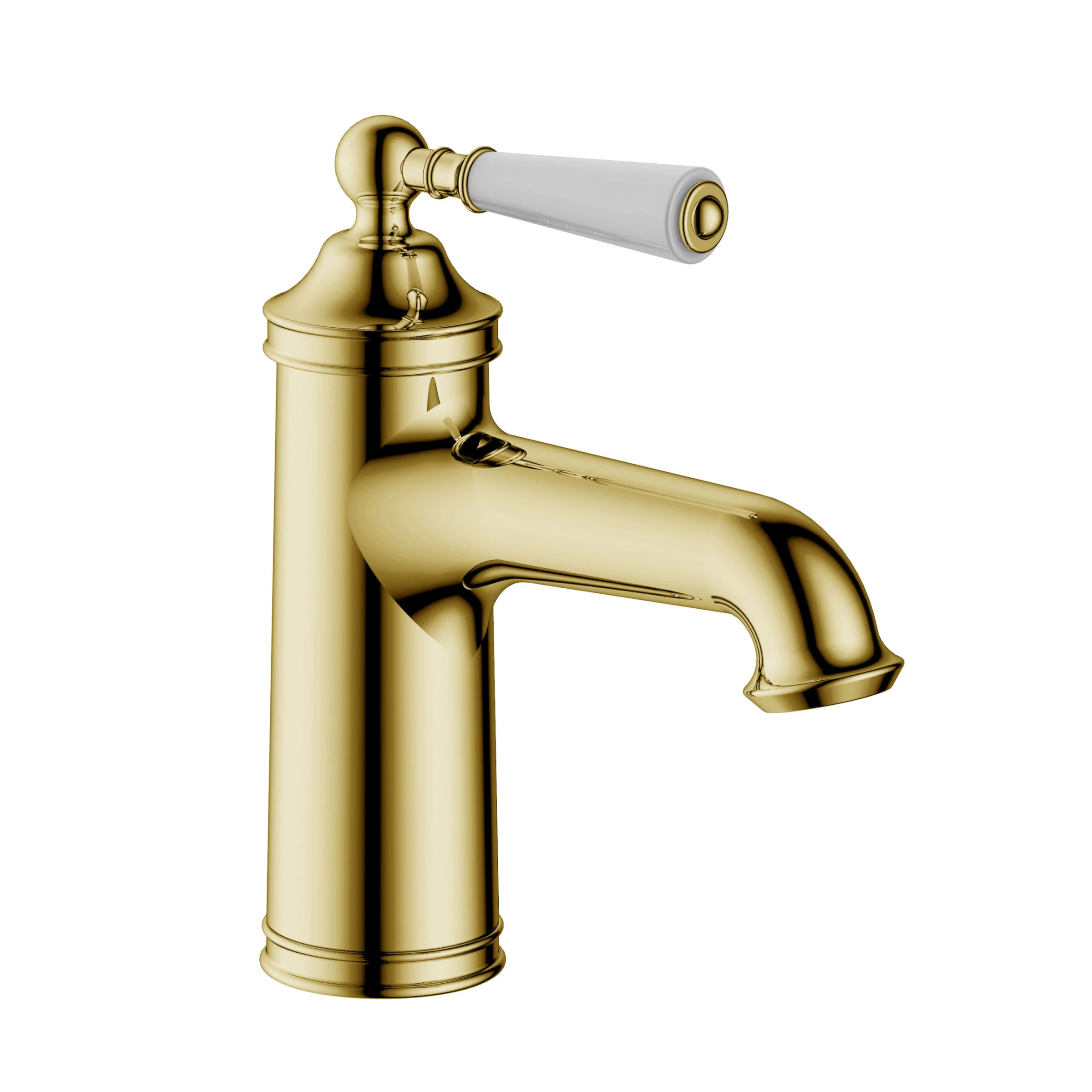 Just Taps Grosvenor Lever Basin Mixer Light Gold