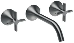 Dornbracht Vaia Wall Mounted Basin Mixer Tap Set without Pop-up Waste Chrome product image - Image 1