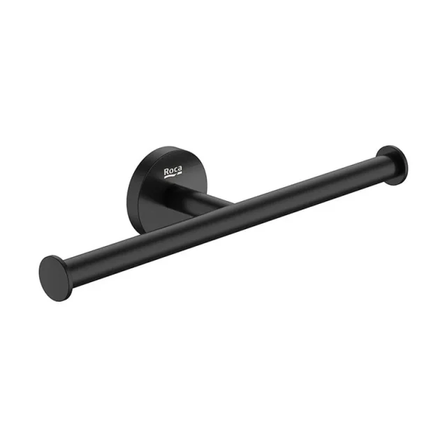 Roca Hotels Round Double Toilet Roll Holder - Matt Black product image - Image 1