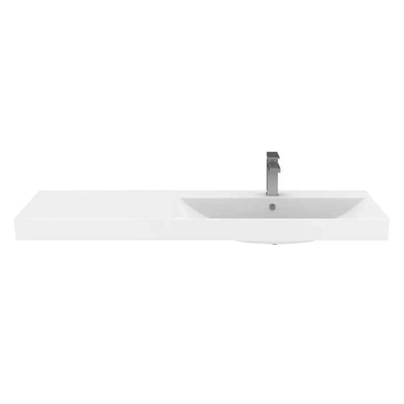 Crosswater Zion 1210mm Fireclay Vanity Basin Right Hand product image - Image 1