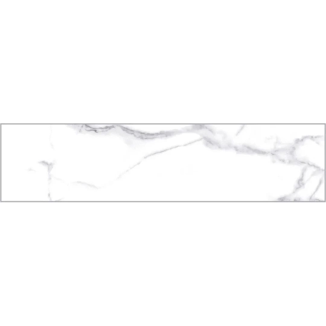 European Tiles Shaped Marble Carrara Glossy Wall Tile 6x25cm