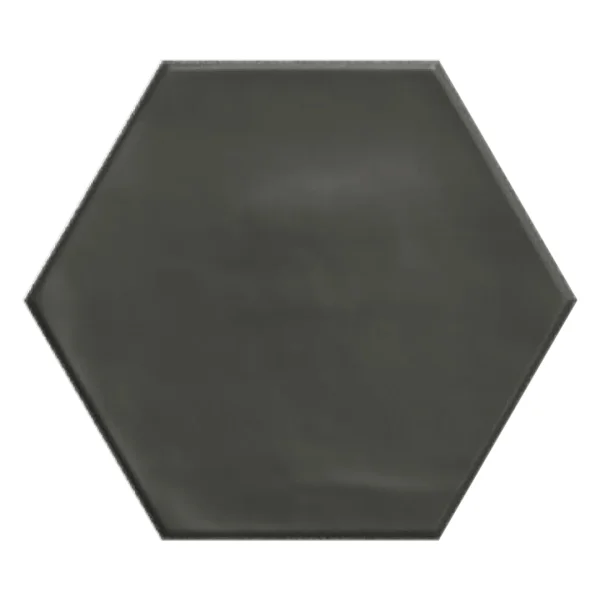 European Tiles Shaped Marble Geometry Hex Matt Black Floor Tile 15x17.3cm
