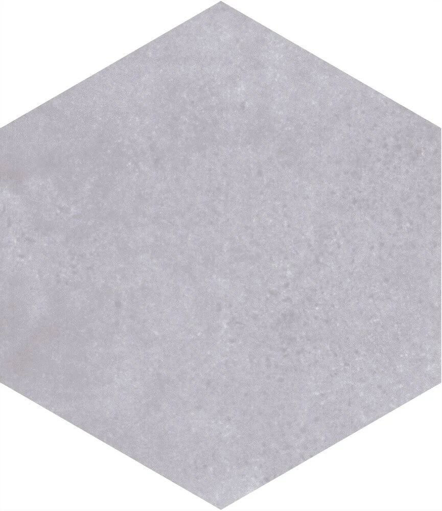 European Tiles Artisan Hex Ash Porcelain Gloss Wall & Floor Tile 11.8x10.2cm