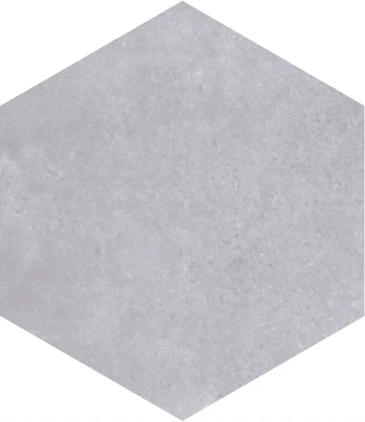 European Tiles Artisan Hex Ash Porcelain Gloss Wall & Floor Tile 11.8x10.2cm