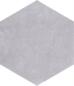European Tiles Artisan Hex Ash Porcelain Gloss Wall & Floor Tile 11.8x10.2cm