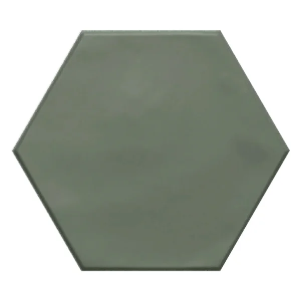 European Tiles Shaped Marble Geometry Hex Matt Green Floor Tile 15x17.3cm